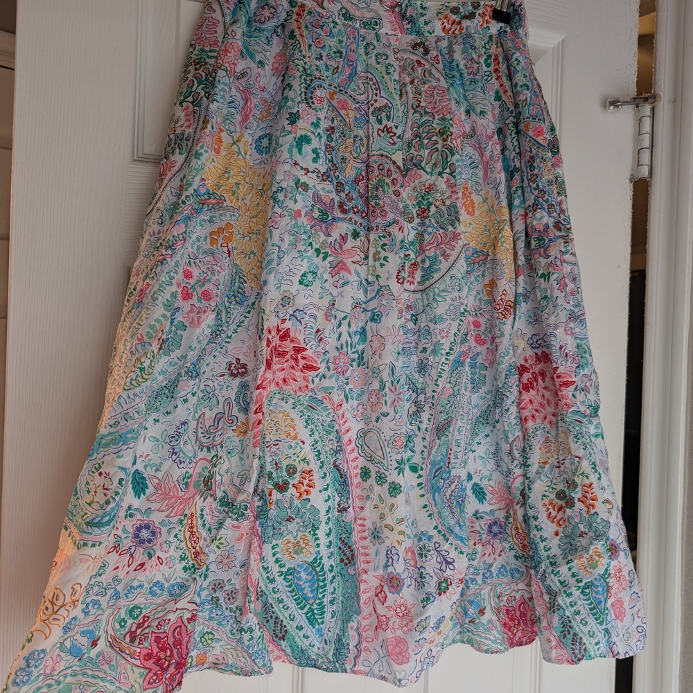 Talbots Paisley Midi Skirt